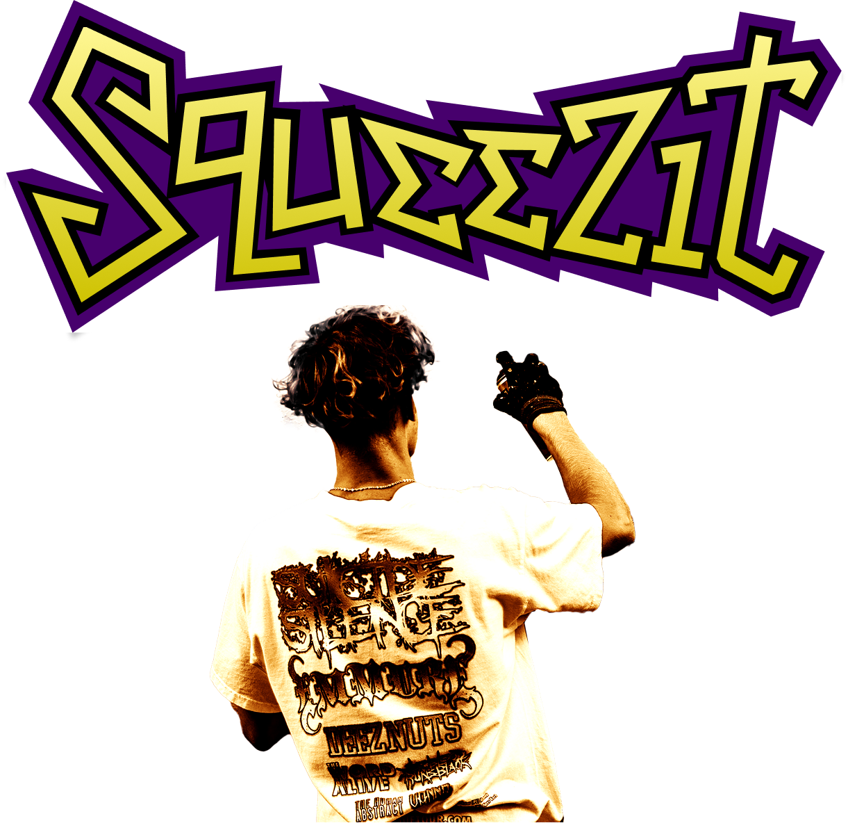 a guy painting the logo