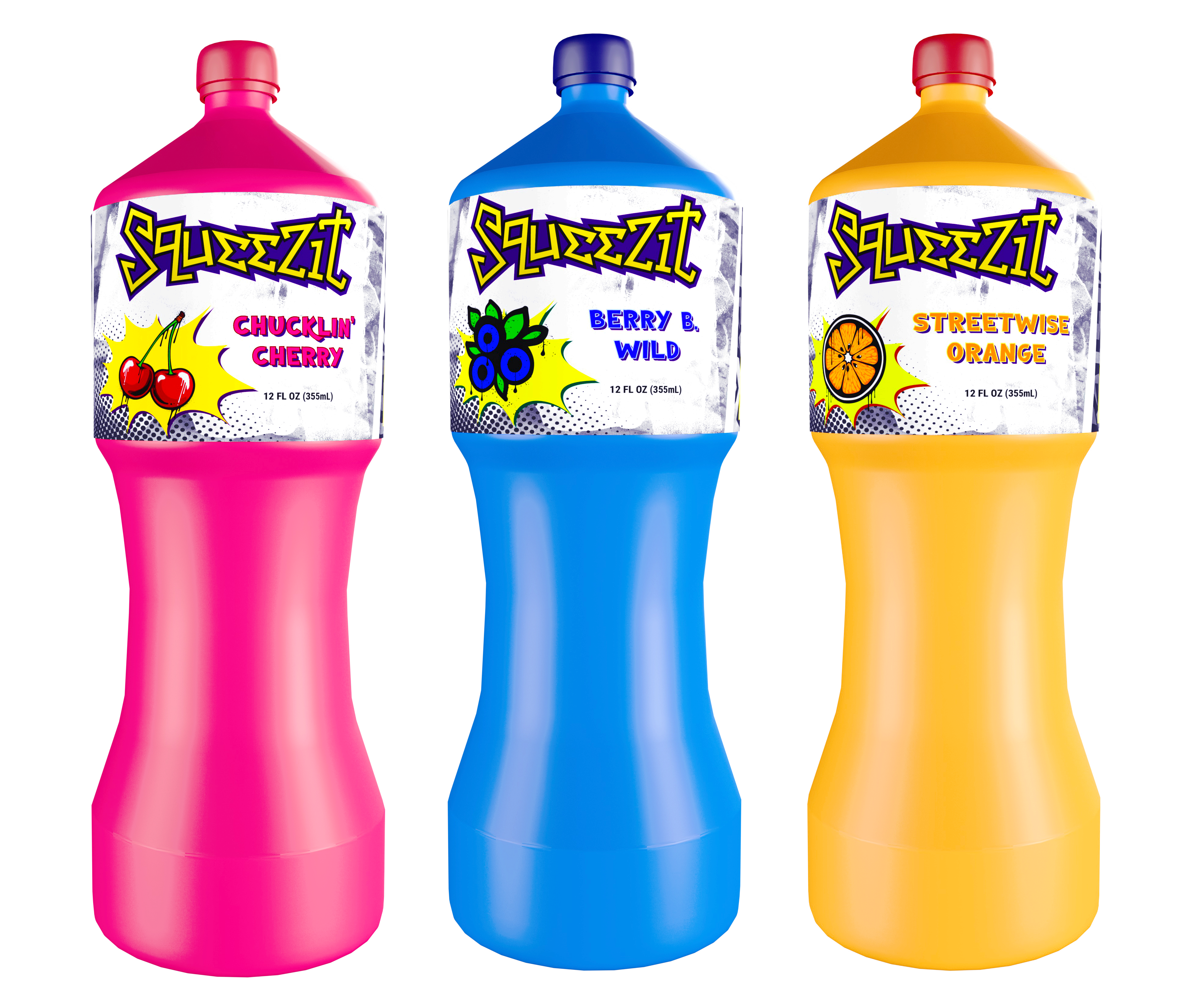 a bunch of squeezit bottles